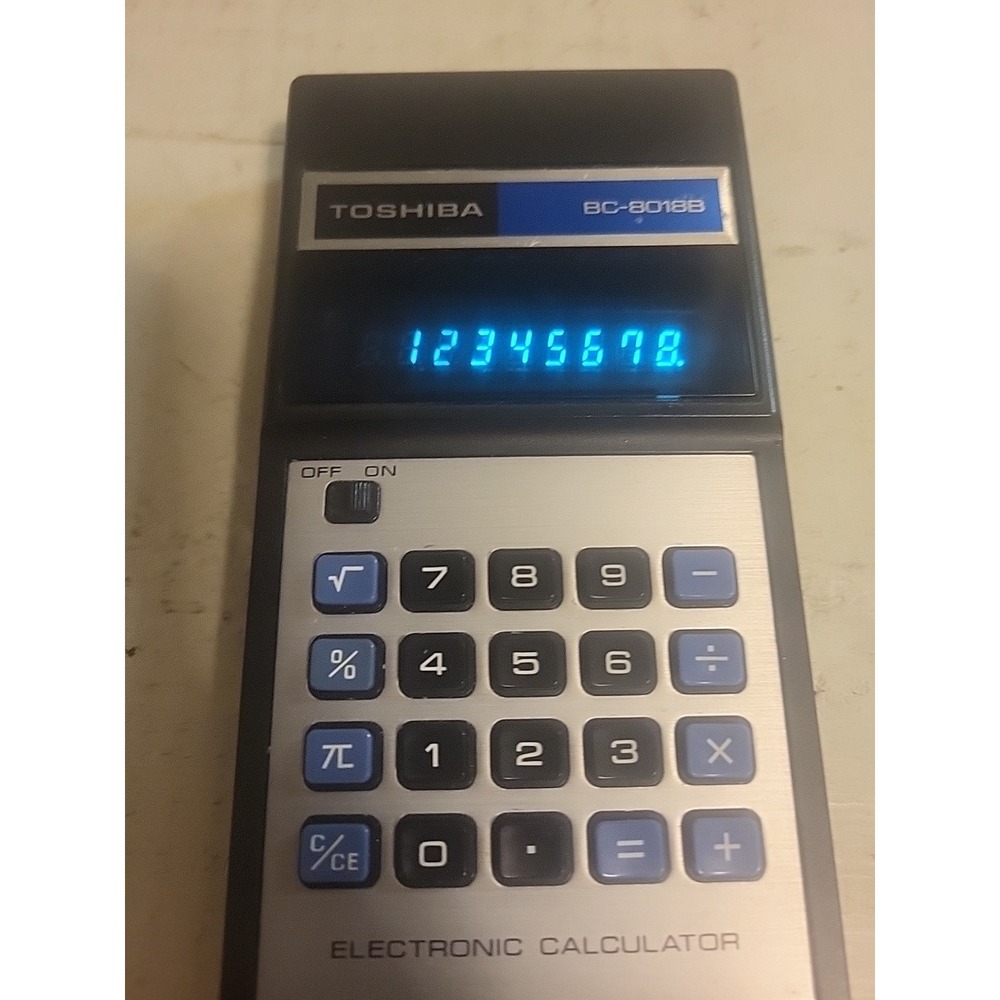 VTG Toshiba Electronic Calculator BC-8018 WORKS! - Picture 5 of 5